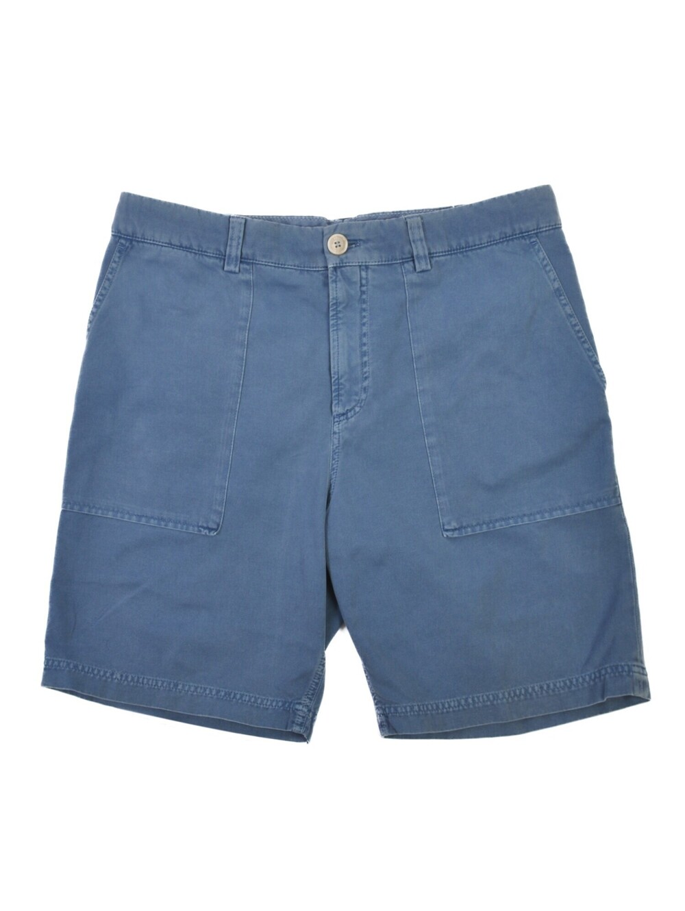 Brunello Cucinelli Washed Blue Cotton Shorts 34 36366